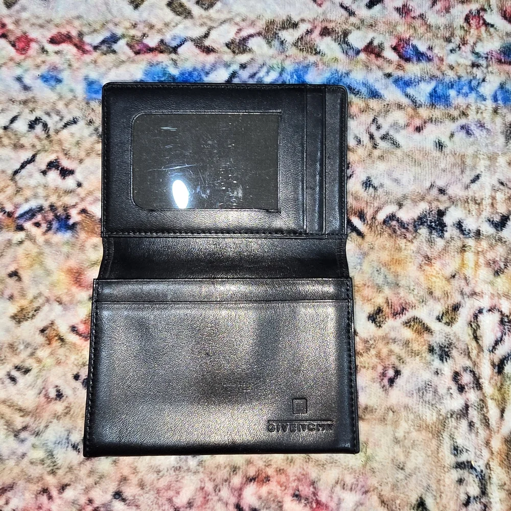 Givenchy Black Leather Card Wallet